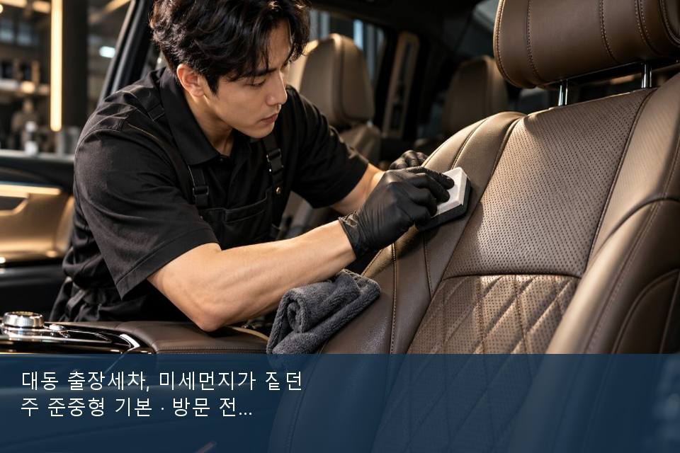 대동 출장세차, 미세먼지가 짙던 주 준중형 기본 · 방문 전에 확인한 것